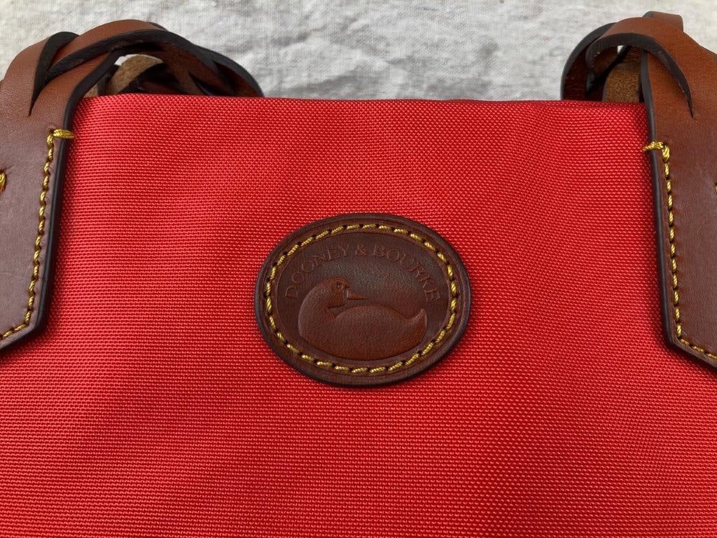 Dooney & Bourke Red Nylon Shopper Tote Bag - 2