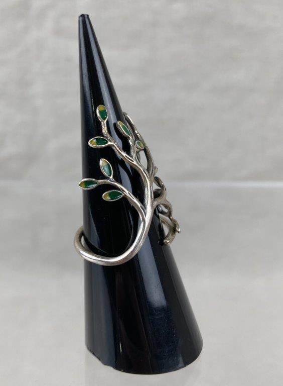 Sterling Silver Tree of Life Wrap Ring - 3