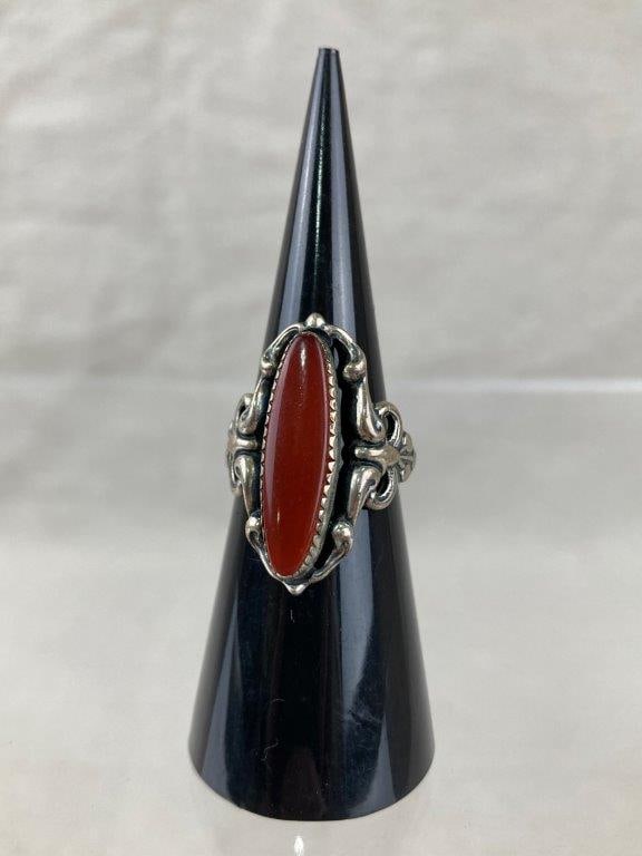 Beaucraft Sterling Silver and Carnelian Ring (1 of 4)