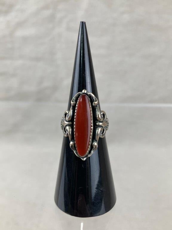 Beaucraft Sterling Silver and Carnelian Ring - 2