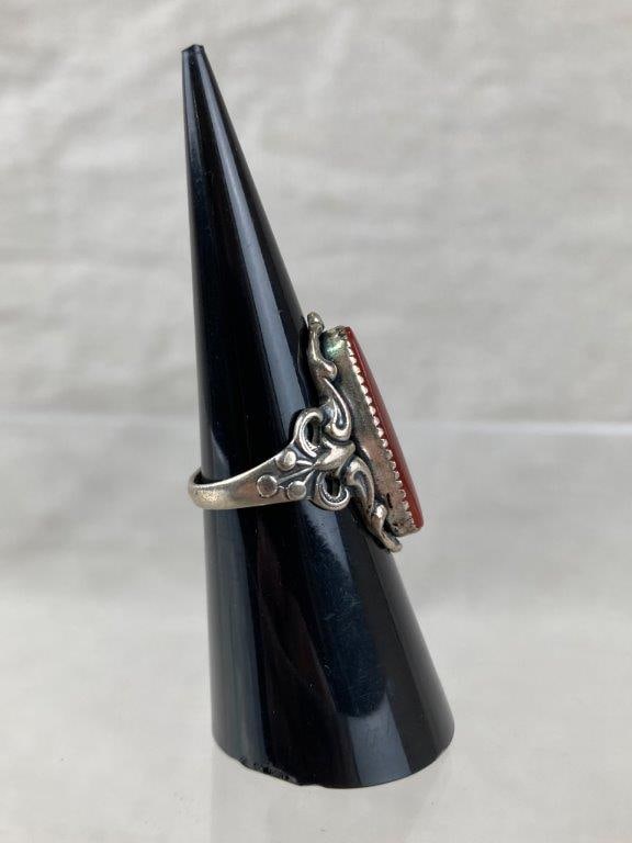 Beaucraft Sterling Silver and Carnelian Ring - 3