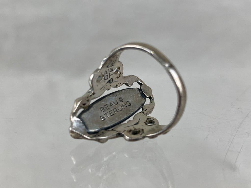 Beaucraft Sterling Silver and Carnelian Ring - 4