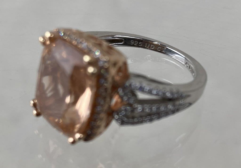 Sterling Silver and Cubic Zirconia Ring - 4