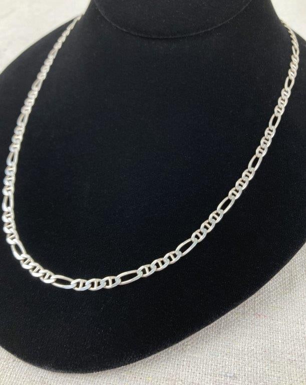 Sterling Silver Figaro Chain Necklace - 2