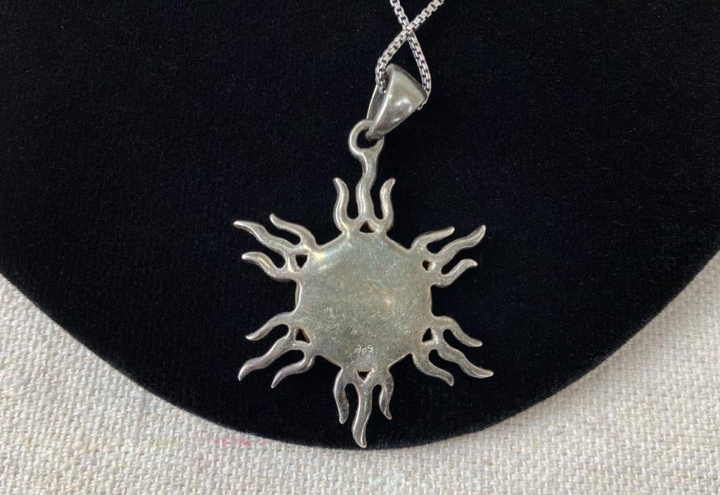 Sterling Silver and Shell Sun Necklace - 3