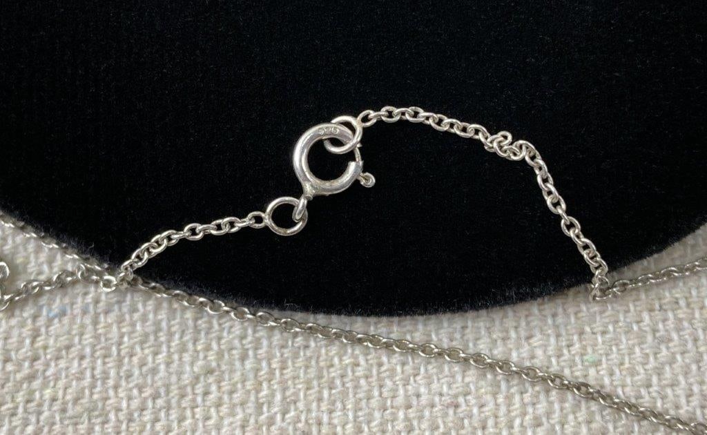 Sterling Silver and Marcasite Cat Necklace - 5