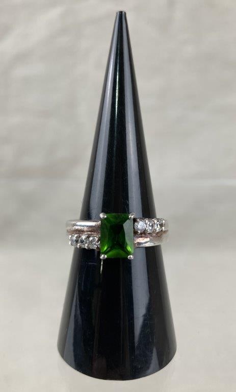 Sterling Silver Chrome Diopside Ring - 2