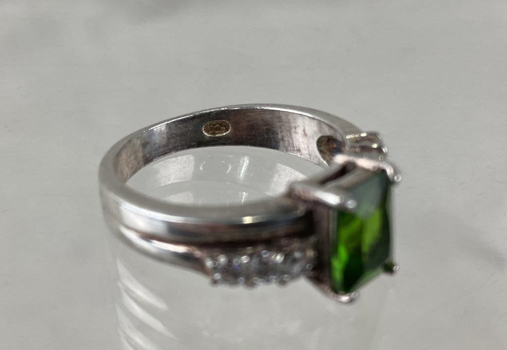 Sterling Silver Chrome Diopside Ring - 4