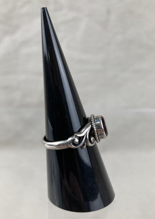 Sterling Silver Rubellite Ring - 3