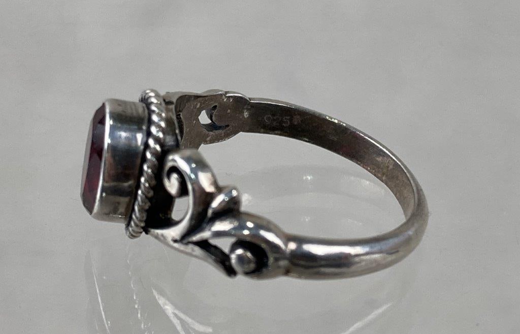Sterling Silver Rubellite Ring - 4