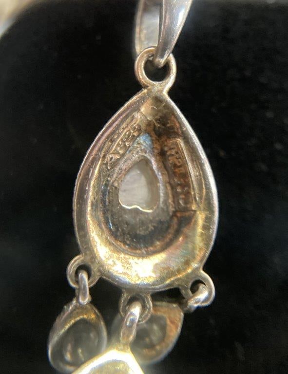 Vintage Art Deco Teardrop Necklace - 3