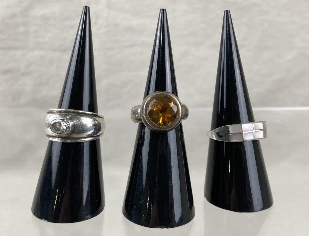 Three Sterling Silver Rings (1 of 8)