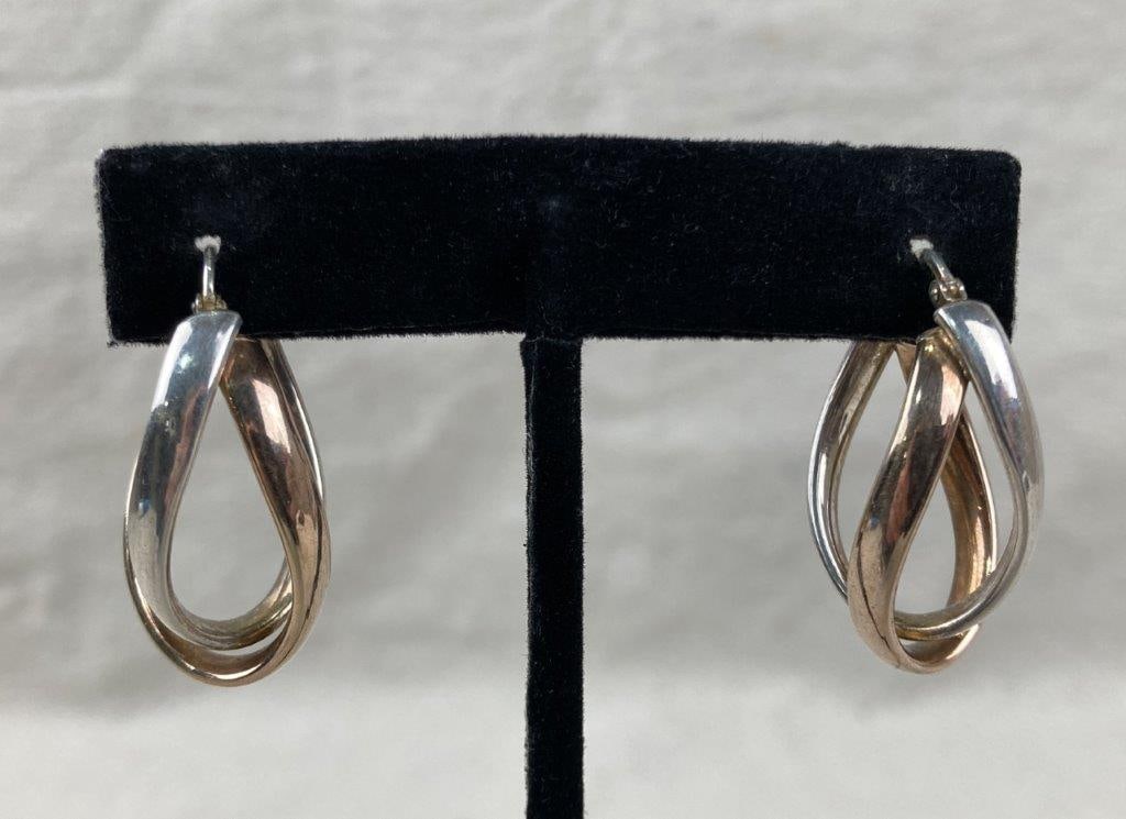Sterling Silver Twisted Hoop Earrings (1 of 3)