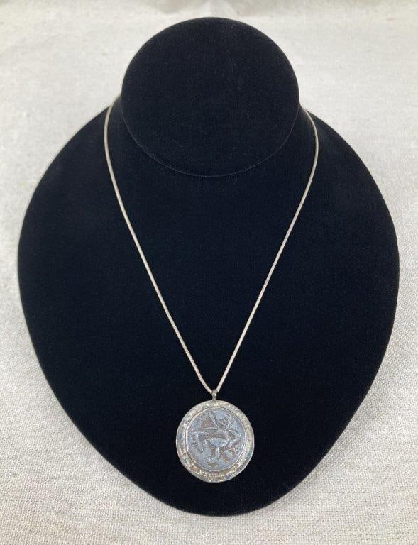 Artisan Sterling Silver and Coin Necklace (1 of 4)