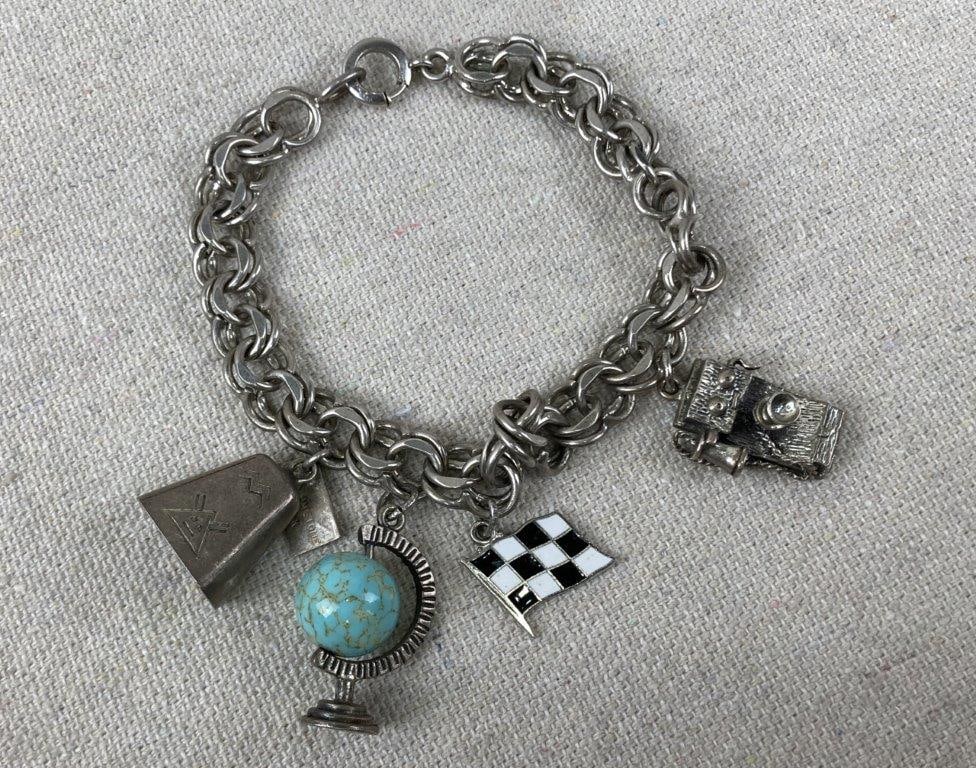 Sterling Silver Charm Bracelet (1 of 12)
