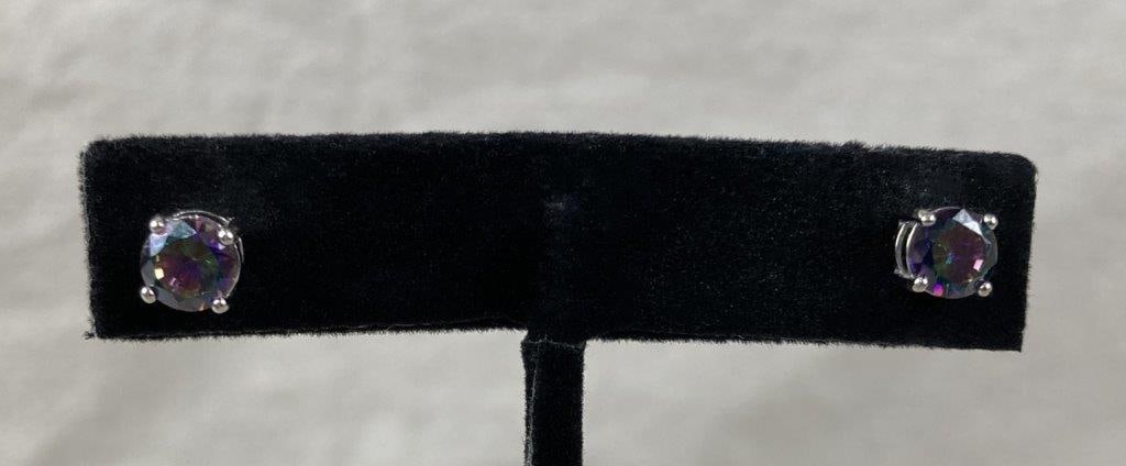 Sterling Silver and Mystic Topaz Necklace and Earrings - 6