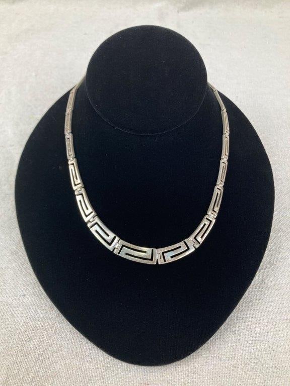 Sterling Silver Greek Key Necklace (1 of 4)