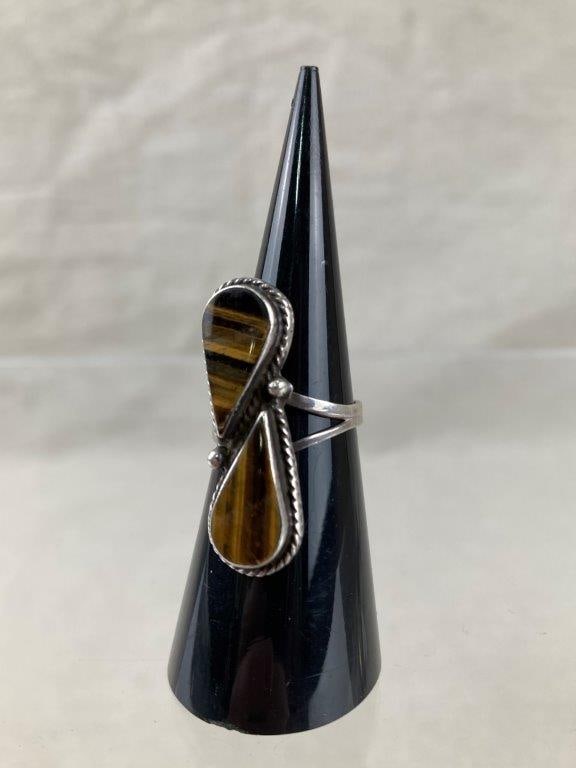 Artisan Sterling Silver Tiger’s Eye Ring (1 of 5)
