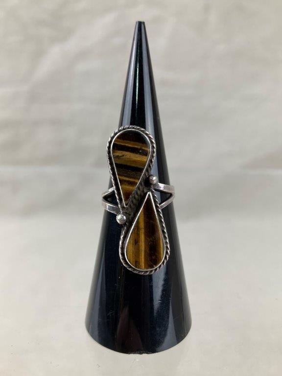 Artisan Sterling Silver Tiger’s Eye Ring - 2