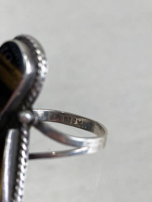 Artisan Sterling Silver Tiger’s Eye Ring - 4