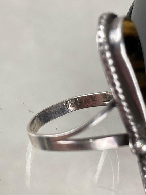 Artisan Sterling Silver Tiger’s Eye Ring - 5