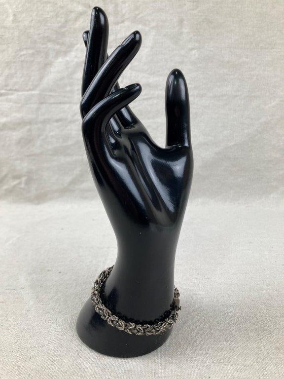 Taxco Sterling Silver Byzantine Link Bracelet - 3