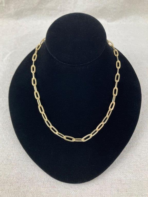 Sterling Silver Chain Necklace with Gold Vermeil (1 of 3)