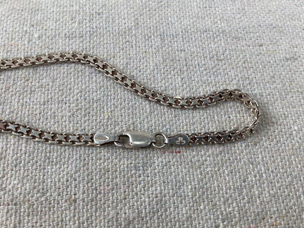 Three Sterling Silver Chain Bracelets - 13