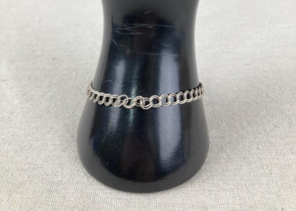 Three Sterling Silver Chain Bracelets - 4