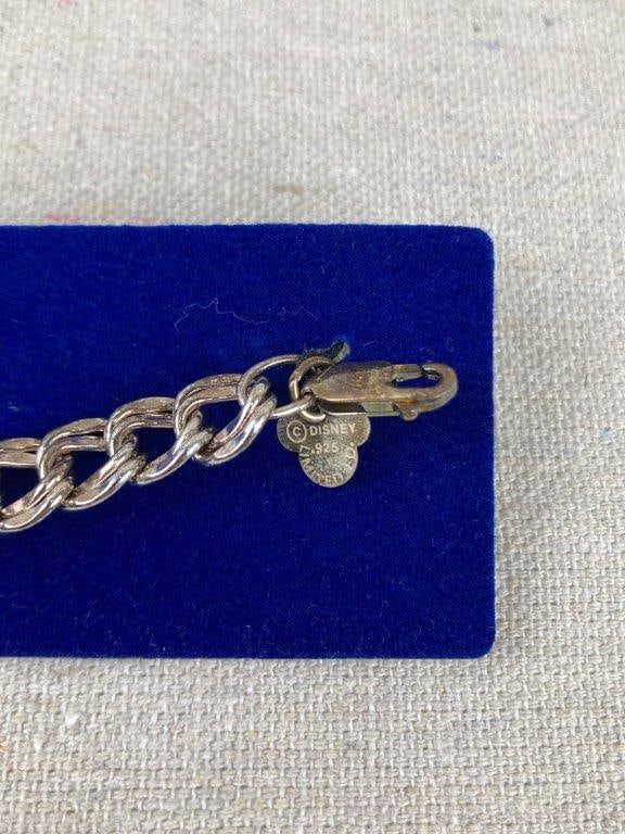 Disney Sterling Silver Charm Bracelet - 4