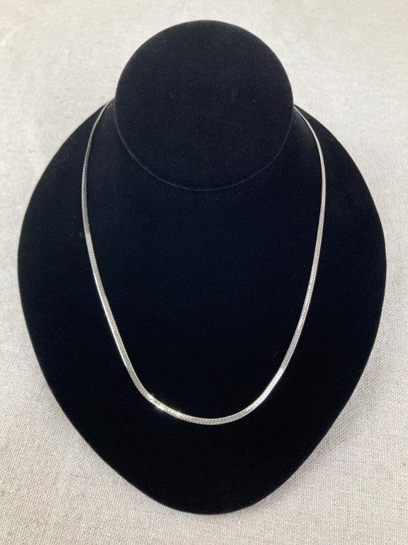 Sterling Silver Herringbone (Snake) Chain Necklace (1 of 4)
