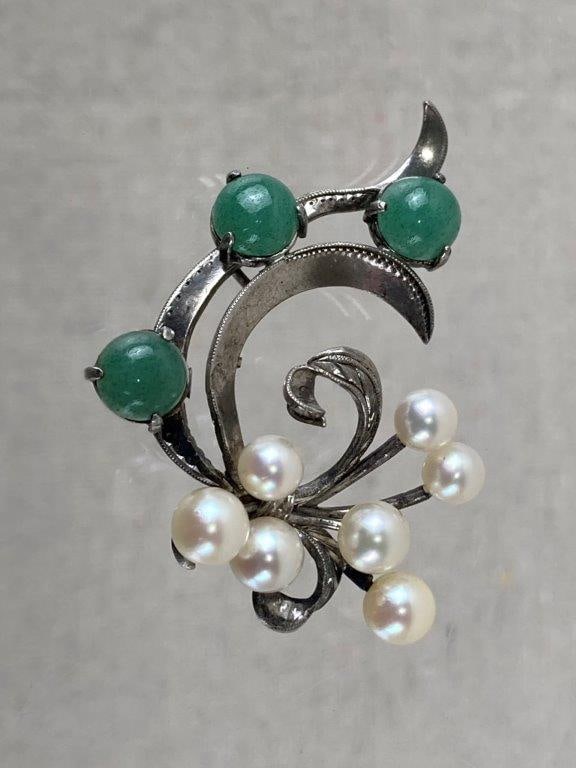 Vintage Artisan Sterling Silver Botanical Pendant (1 of 3)