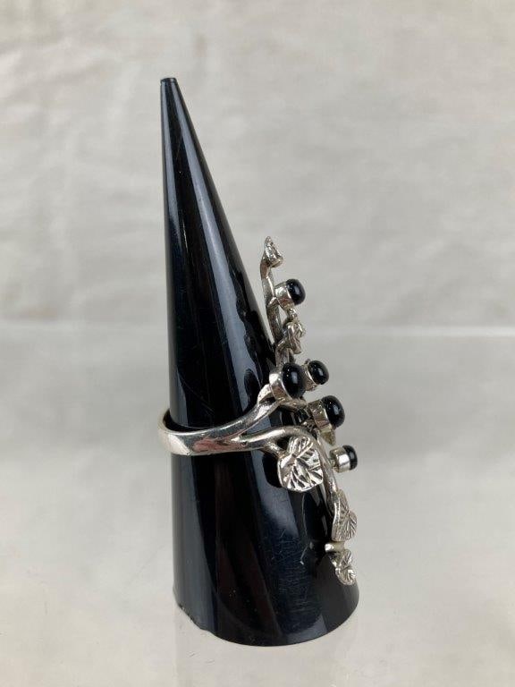 Vine Leaf Sterling Silver Ring - 3