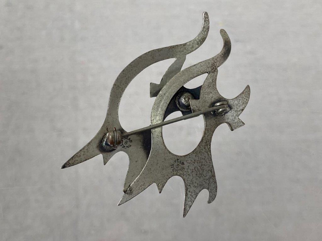 Vintage Beau Sterling Silver Cat Brooch - 3