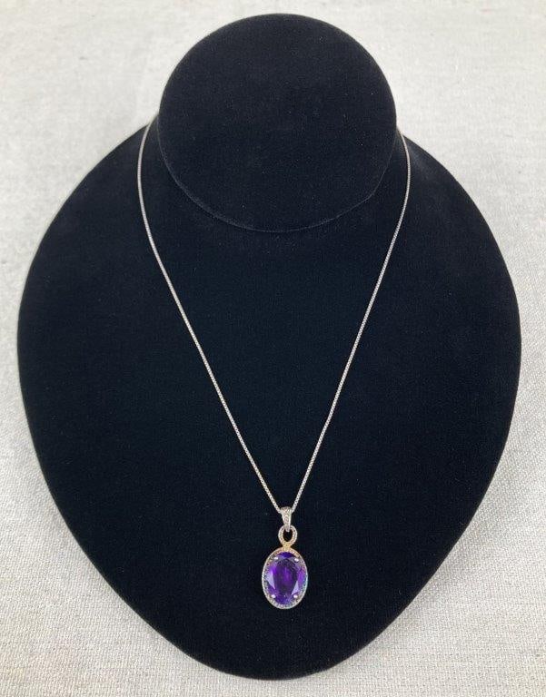 Sterling Silver Amethyst Necklace (1 of 3)