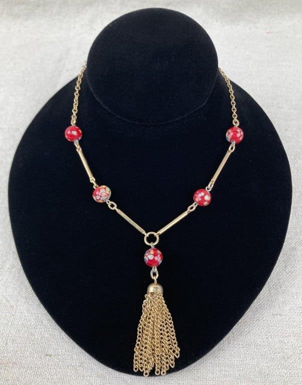 Vintage Sarah Coventry Tassel Necklace (1 of 4)