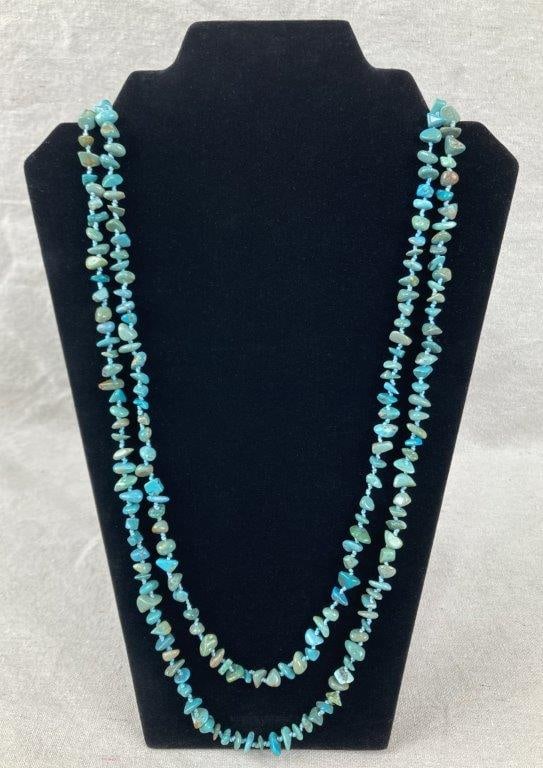 Turquoise Chip Bead Necklace (1 of 3)