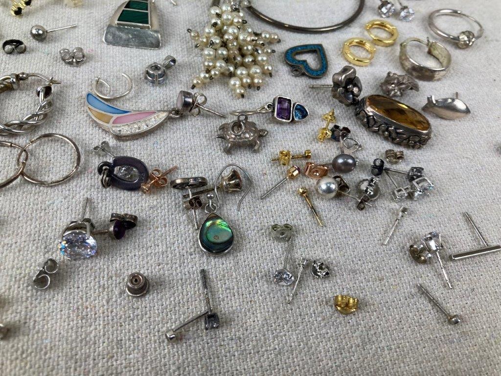 Lot of Sterling Silver Earrings - 4
