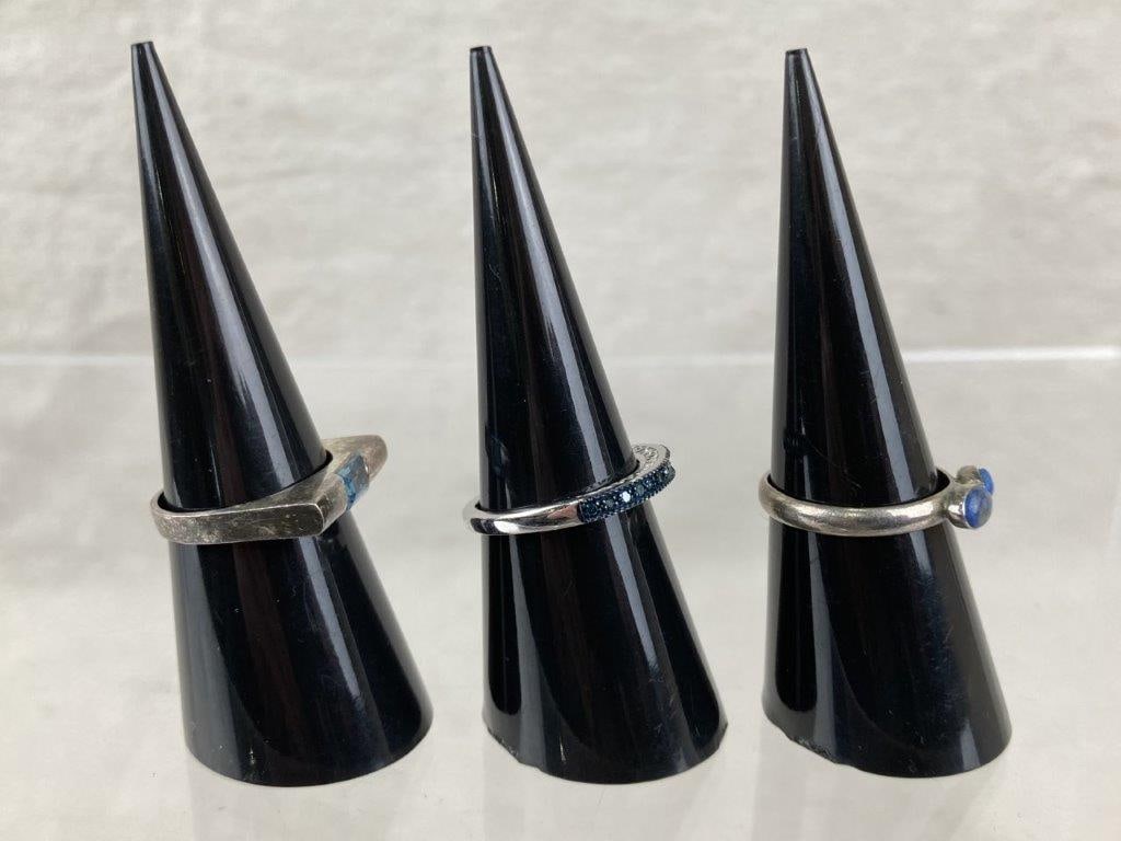 Three Vintage Sterling Silver Rings - 4