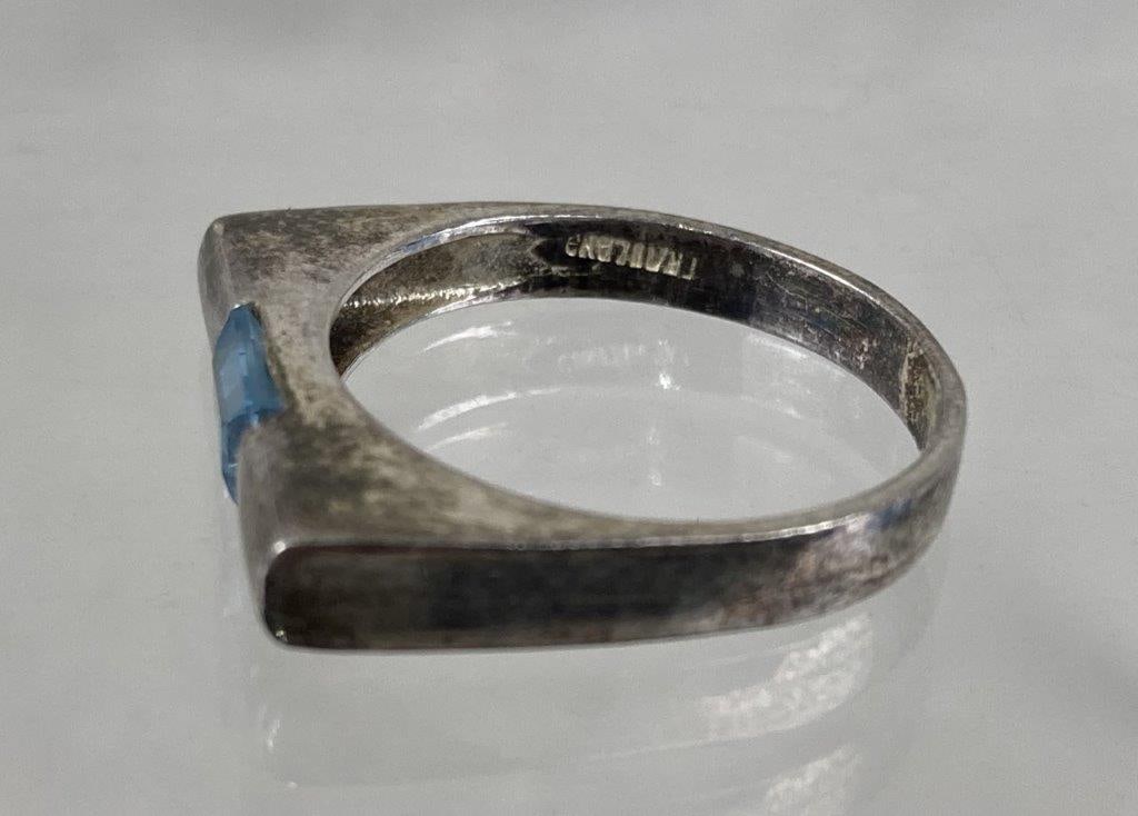 Three Vintage Sterling Silver Rings - 8