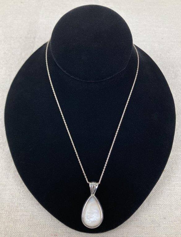 Sterling Silver Mother of Pearl Necklace (1 of 5)