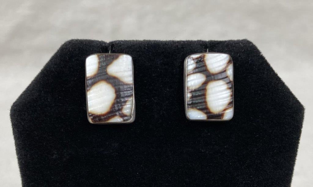 Native American Sterling Silver Earrings - 4