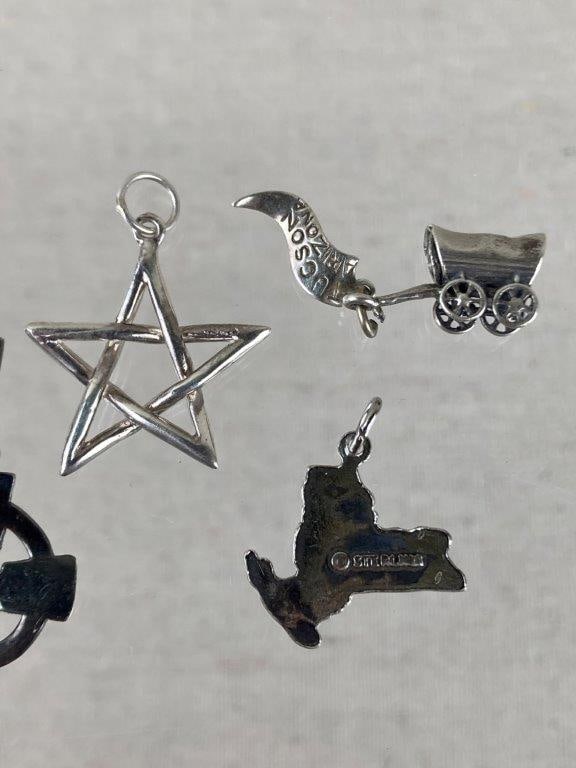Collection of Sterling Silver Charms - 6