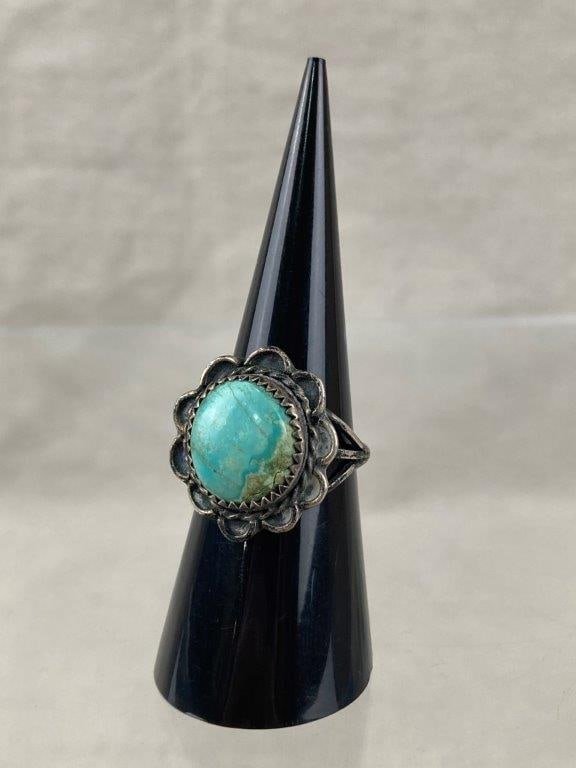 Sterling Silver Southwestern Artisan Turquoise Ring (1 of 4)
