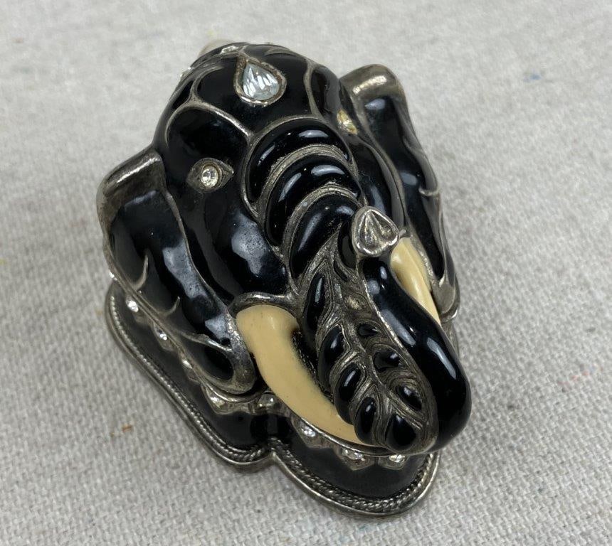 Edgar Berebi Taj Mahal Elephant Pin and Trinket Box (1 of 11)
