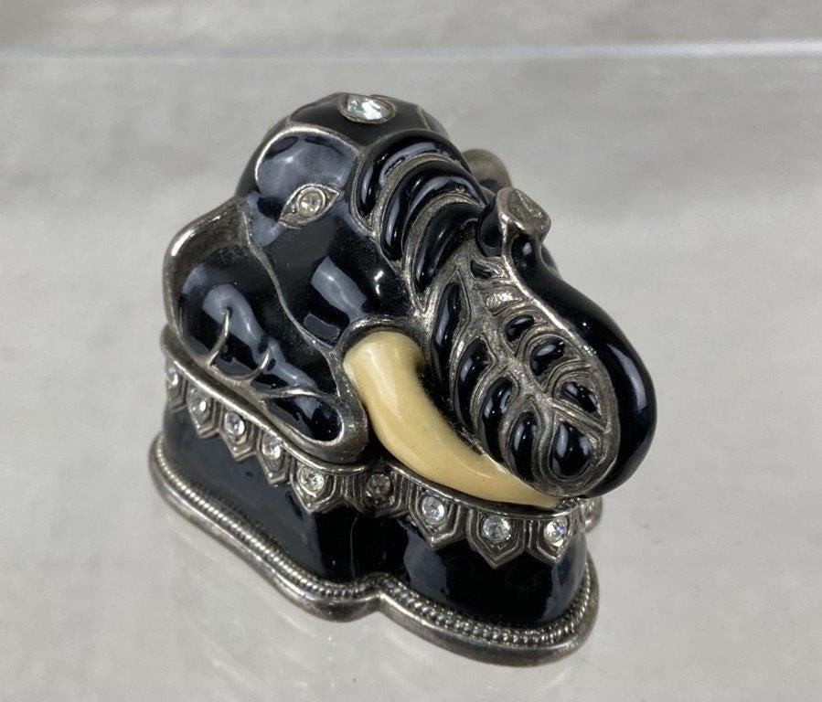Edgar Berebi Taj Mahal Elephant Pin and Trinket Box - 4