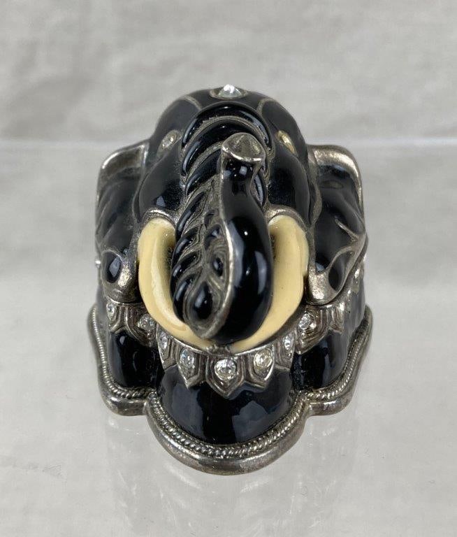 Edgar Berebi Taj Mahal Elephant Pin and Trinket Box - 5