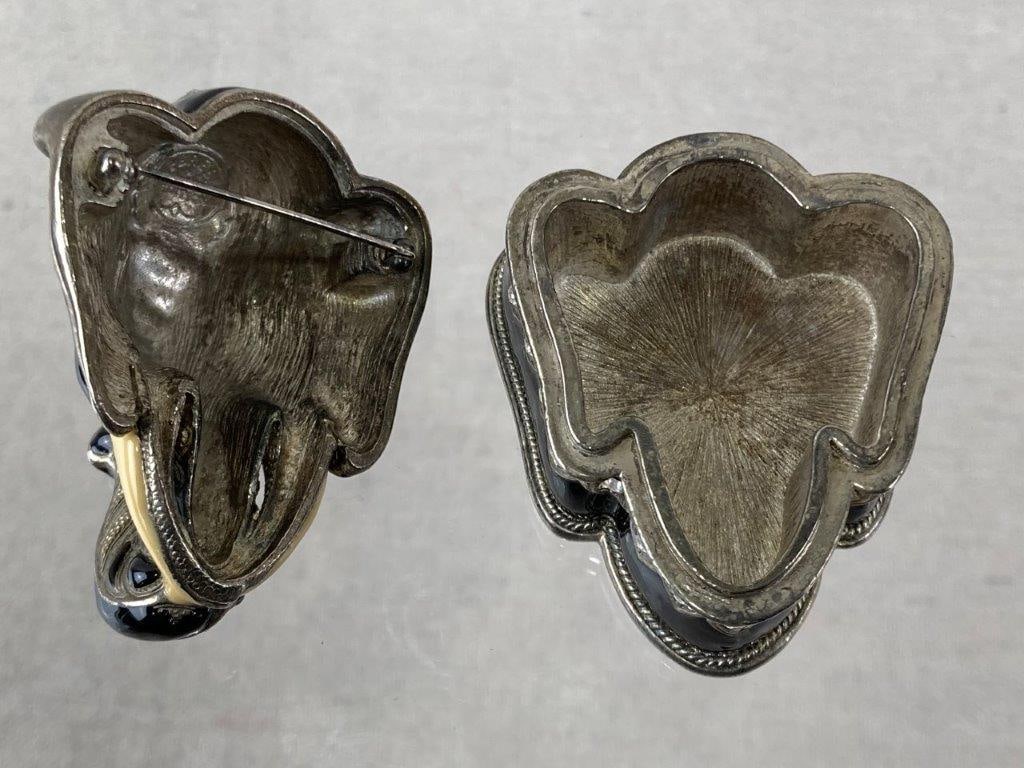 Edgar Berebi Taj Mahal Elephant Pin and Trinket Box - 9