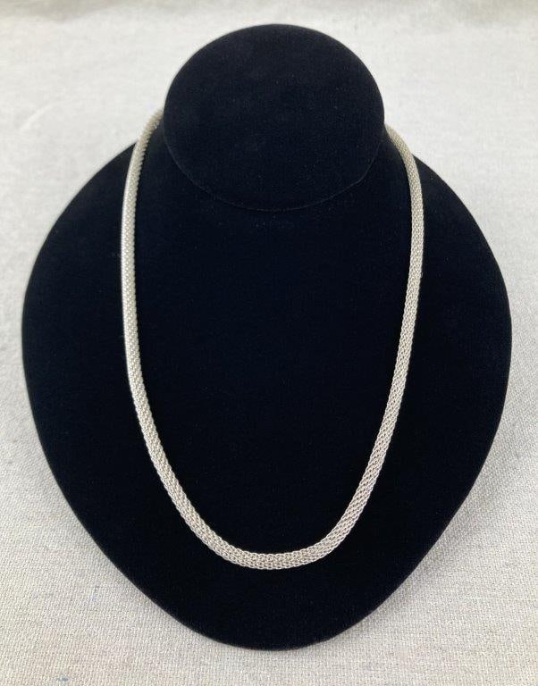 Sterling Silver Mesh Necklace (1 of 4)