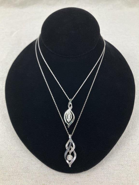 Sterling Silver Infinity Necklace Pair (1 of 6)